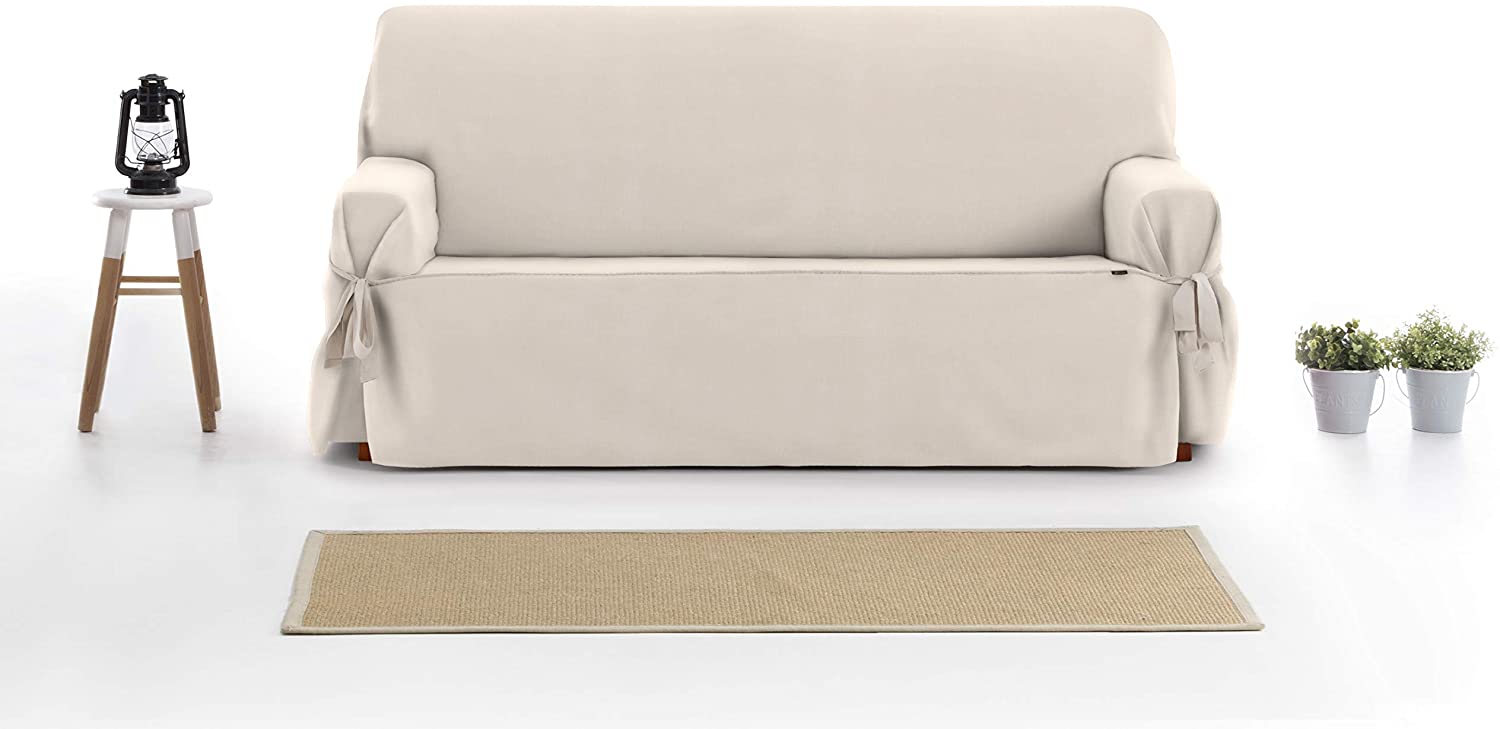Eysa Sofa Cover, Cotton, Beige, 140-180cm, 2 seaters - Image 3
