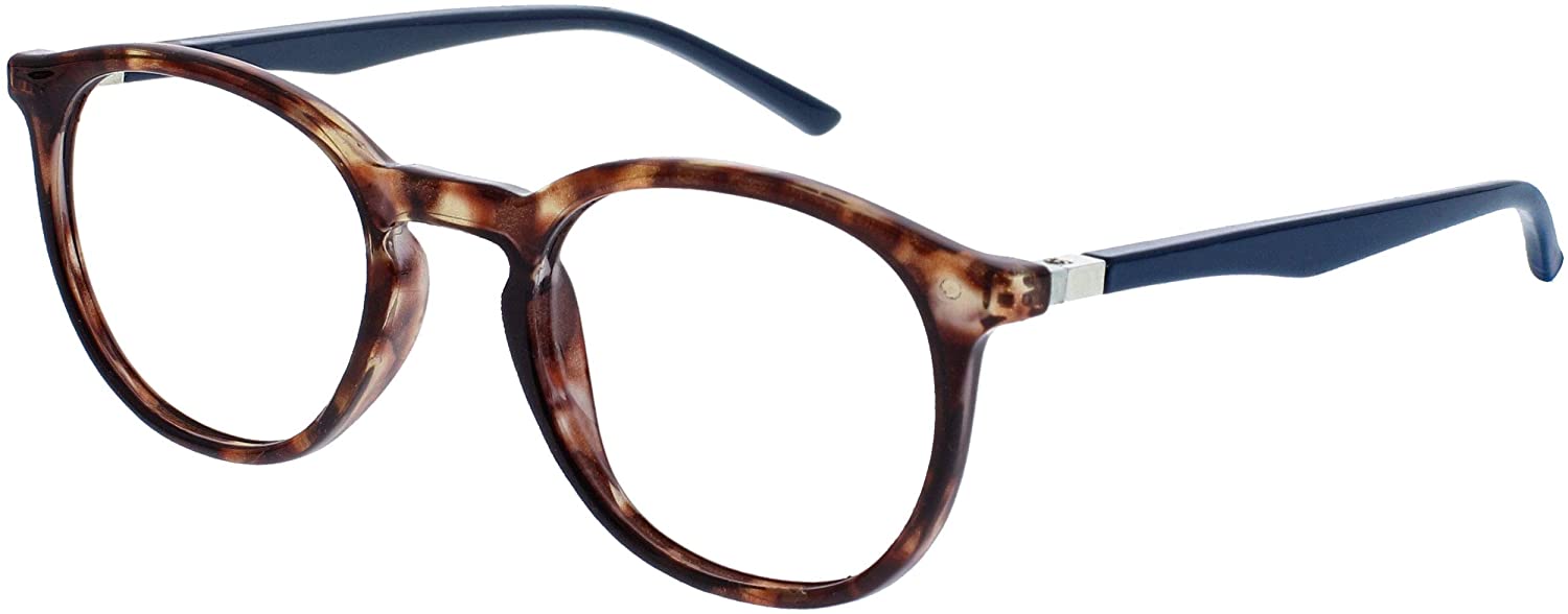 OPULIZE MET Blue Light Blocking Reading Glasses for Women Men Slim Round Frame with Scratch Resistant and Spring Hinges - Image 2