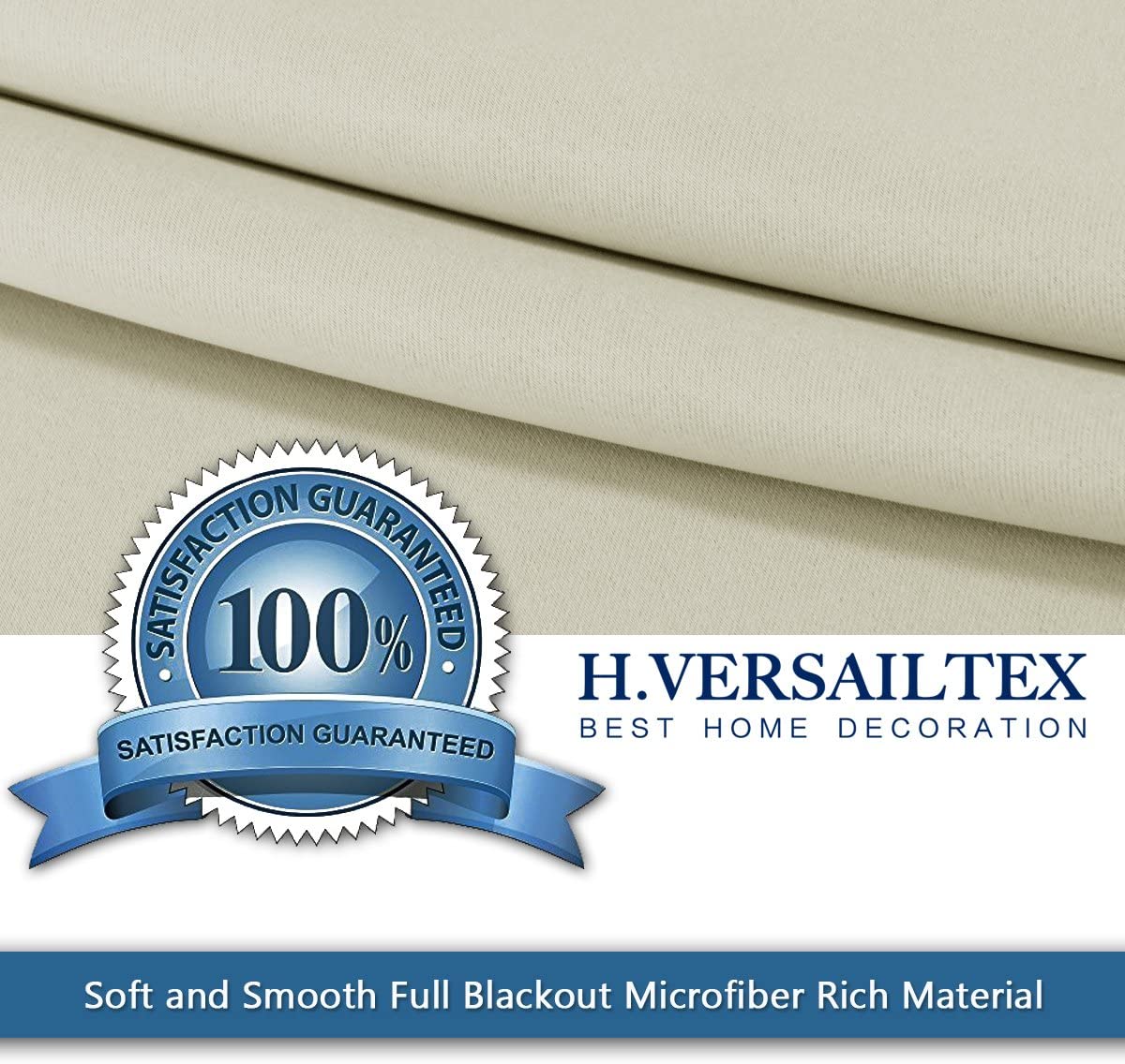 H.Versailtex Blackout Curtains Super Soft Window Treatment Thermal Insulated Pleat Blackout Curtains for Living Room/Bedroom - Image 4