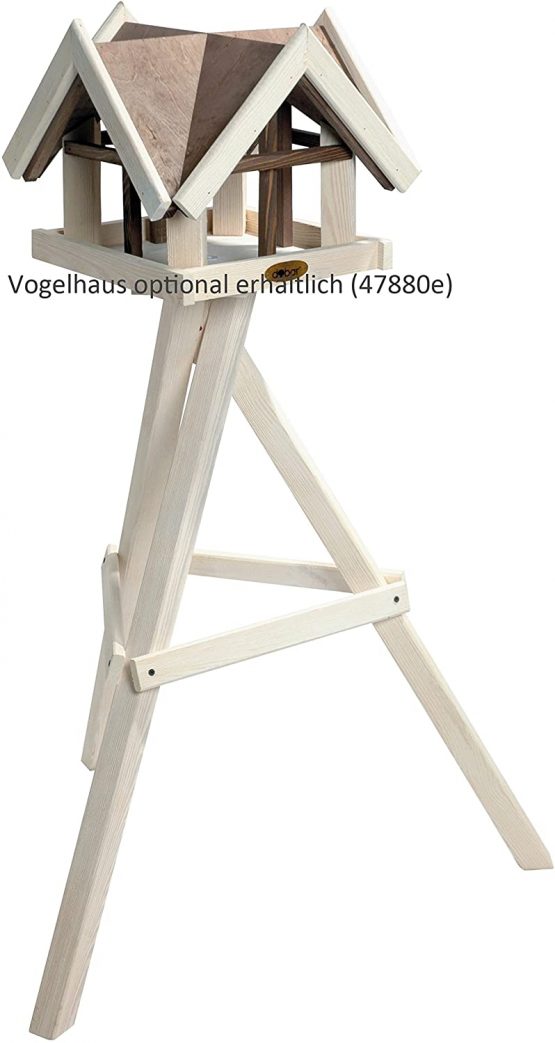 Luxus-Vogelhaus 47300e Edelweiss Bird house Stand / 3-Legged/Made from Lasered Pine Wood 60 x 60 x 90 cm - Image 2