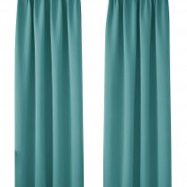 Deconovo Home Decoration Thermal Insulated Curtains Blackout Curtains Pencil Pleat Curtains for Kids Turquoise W55 x L79 Inch 2 Panels