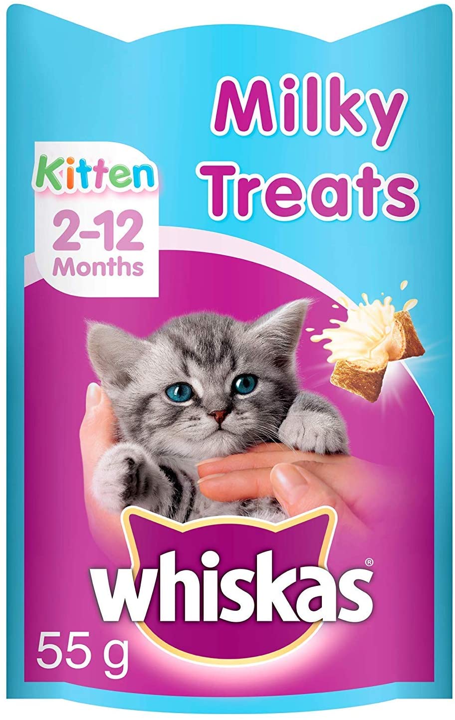 whiskas Cat Milk 6 x 200 ml Milky Treats, 2 x 55g MIX PACK and free toy