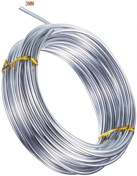 Aluminium Wire Rolls 10m Bendy Craft Silver Wire for Jewelry Making,DIY Sculpture,Modelling Making and Crafts(Sliver,Diameter-3.0mm) - Image 2