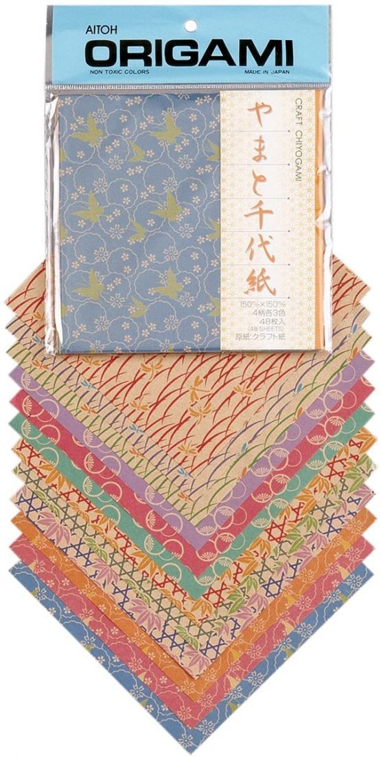 Aitoh Origami Paper x 5.875-inch 48 Sheets-Craft Chiyogami