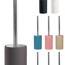 KW "Pure Rubberised Porcelain Toilet Brush and Holder (Grey)