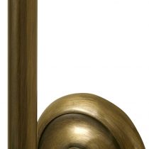 Bisk 00404 Deco Spare Toilet Roll Holder in Antique Brass, 7.5 x 8 x 17.5 cm