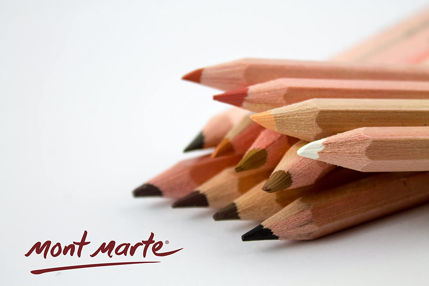 Mont Marte Skin Coloured Pencils Set - 12 Pieces - Ideal Artist Colouring Pencils for Expressive Portrait Drawings - Image 2