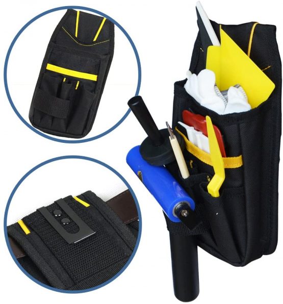 Ehdis Tool Pouch Small Tool Bag Waist Bag Oxford with Multi Pocket for Car Tools, Garden, Gardening, Florist, Electricians, Technicians