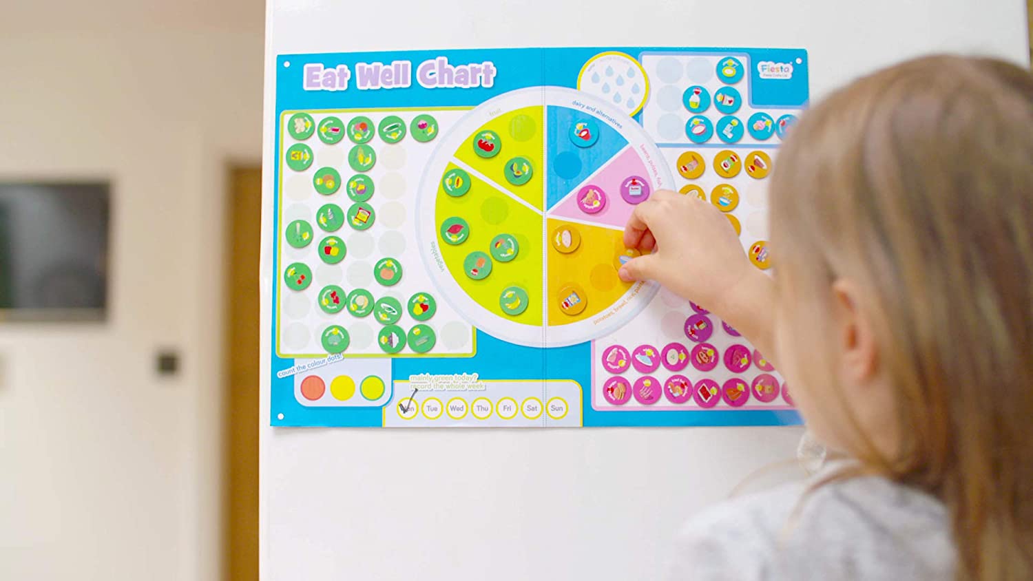 Eat Well Magnetic Food Chart by Fiesta Crafts, Eat Healthy Reward chart for children - Image 2