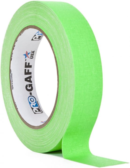 ProTapes/Permacel 24mmx25 yard Fluorescent Gaffer Cloth Tape - Green