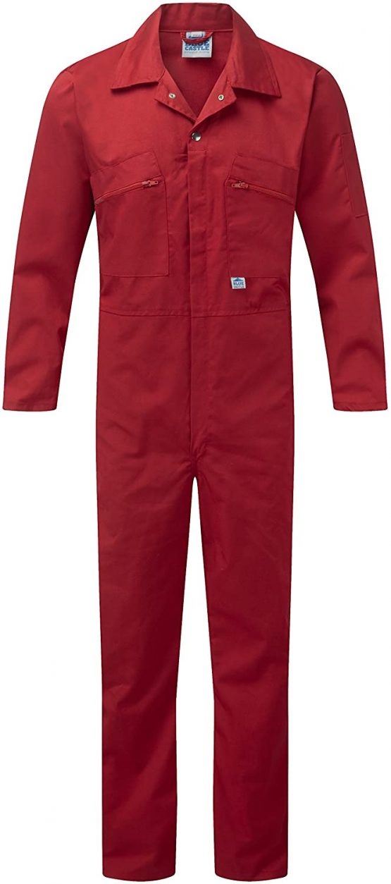 FORT 366/RD-44 44-Inch Zip Front Coverall Boilersuit - Red