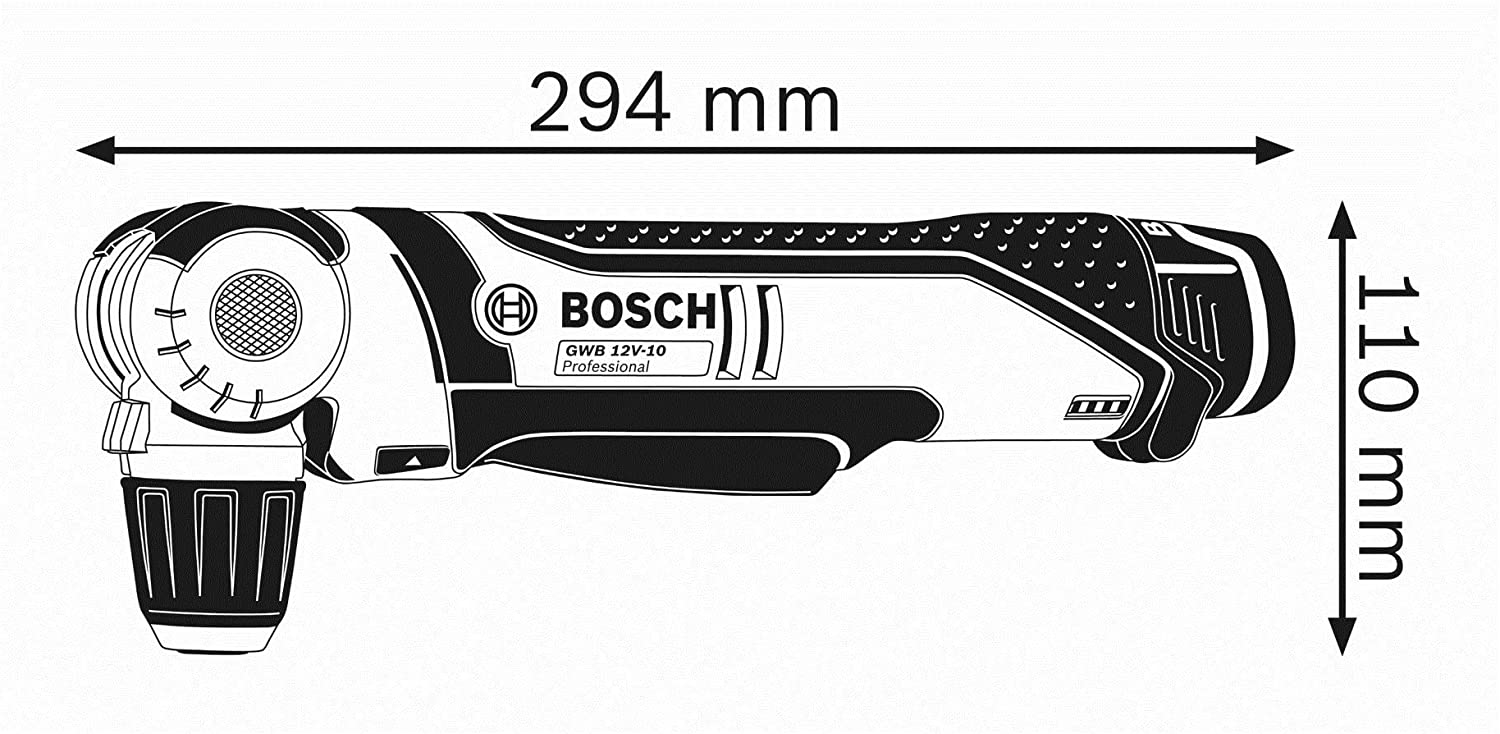 Bosch Professional 12V System GWB 12V-10 cordless angle drill (incl. 1/2 L-BOXX inlay for accessories L-BOXX inlay, L-BOXX - Image 3