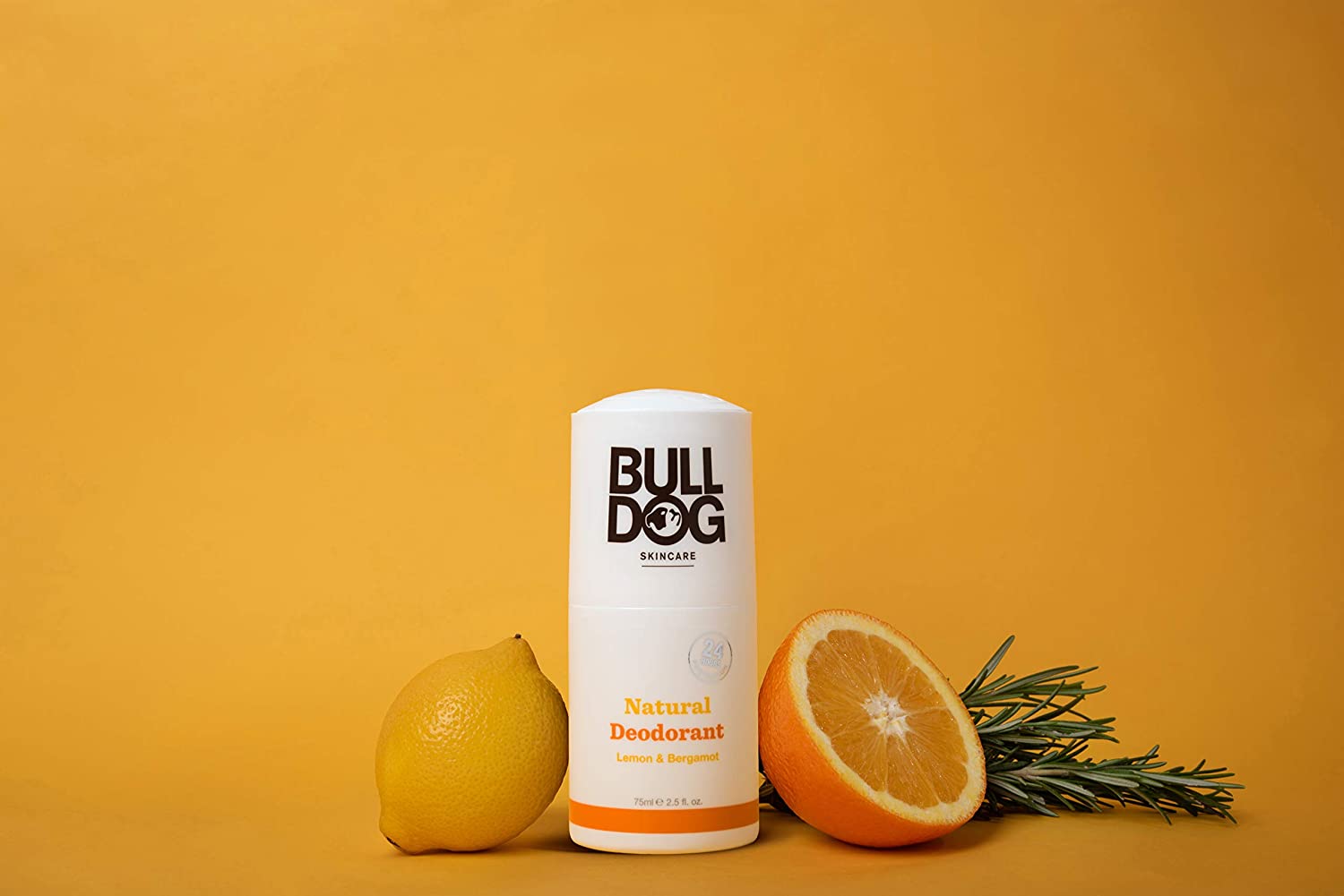 BULLDOG SKINCARE Lemon and Bergamot Roll On Natural Deodorant For Men 75 ml with Natural Fragrance Vegan Approved - Image 2
