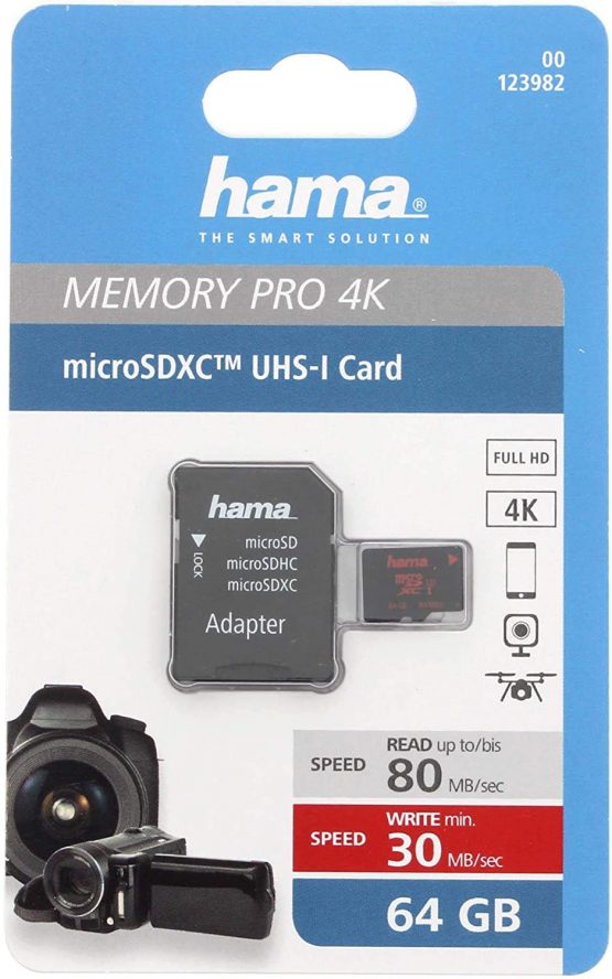 Hama MicroSDXC 64GB UHS Speed Class 3 UHS-I 80MB/s + Adapter/Photo, black - Image 2