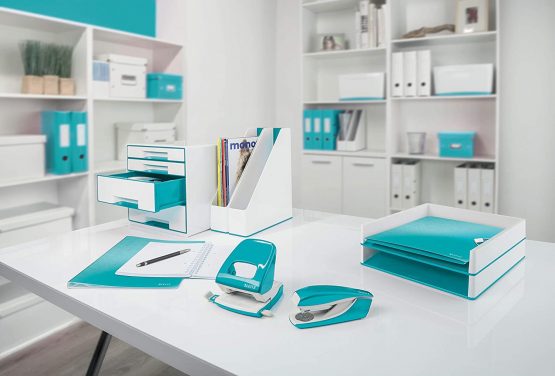 Leitz A4 Letter Tray, Ice Blue, WOW Range, 52263051 - Image 4