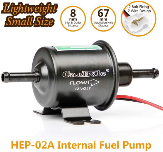 UNIVERSAL 12V Gas Diesel Petrol Inline Electric Fuel Pump External Pump （4-7psi）380 Circle Copper Coils Current 1.0-2.0 A Model - HEP-02A - Image 3