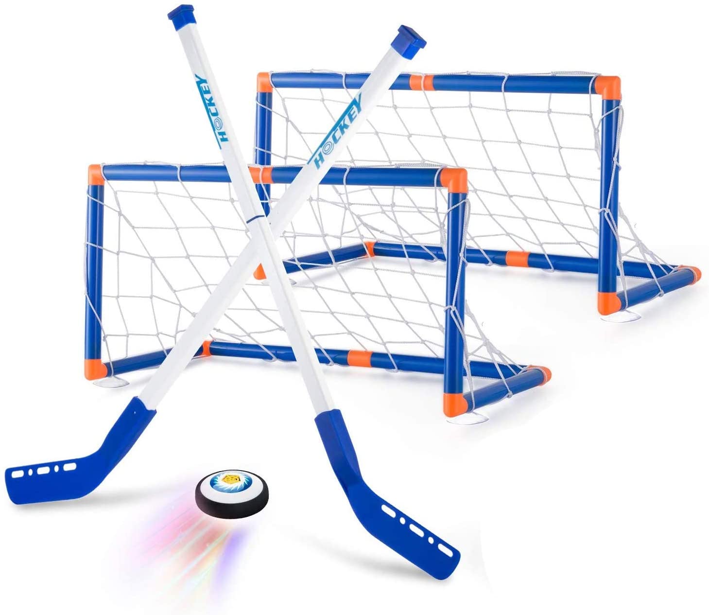 AMOYEE Hover Hockey Set Boys Toys, Hovering Hockey Game with 2 Goals ...