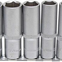 BGS 2435 | Socket Set, Hexagon, deep | 12.5 mm (1/2") Drive | Inch Sizes | 10 pcs.