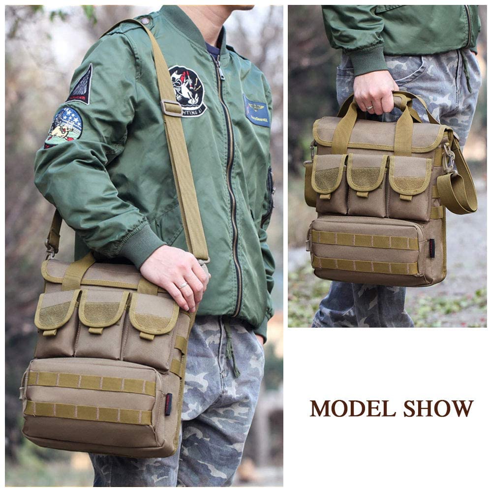 Selighting Tactical Briefcase Military Small Laptop Computer Shoulder Messenger Bag Heavy Duty Engineers Handbags with Shoulder Strap - Image 4
