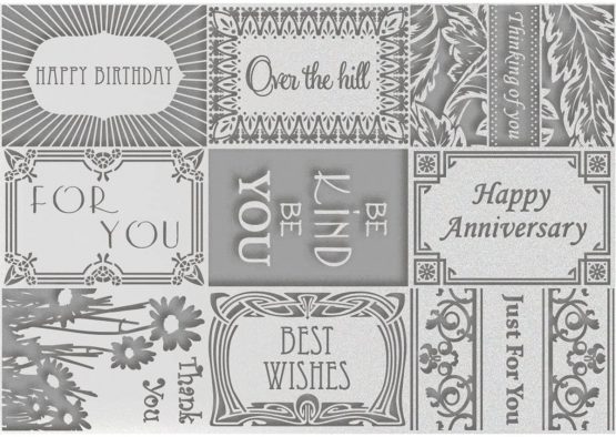Couture Creations Cherish Me A4 Embossing Folder - Sayings, Transparent - Image 2