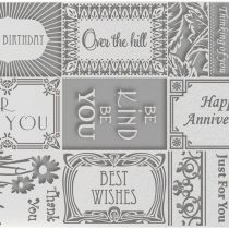 Couture Creations Cherish Me A4 Embossing Folder - Sayings, Transparent