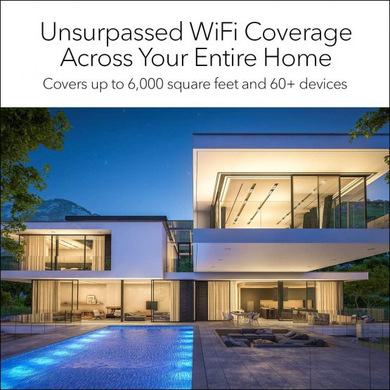 NETGEAR Orbi Wifi 6 Mesh System (RBK853) | Mesh Wifi 6 Router with 2 Satellite Extenders | WiFi Mesh Whole Home Triband Coverage up to 6,000 sq ft and 100 Devices | 11AX Mesh AX6000 WiFi (Up to 6Gbps) - Image 4