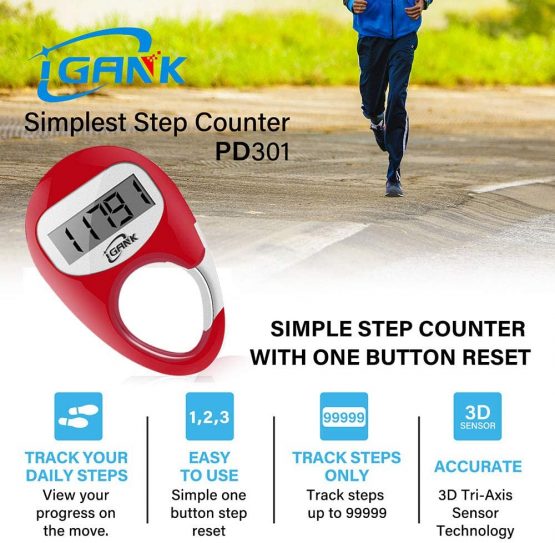 iGANK Simple Walking Pedometer Step Counter for men women kids - Image 3