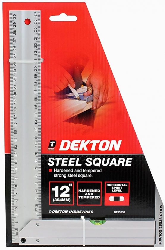 DEKTON DT55354 12 Aluminium Square, 240 V, Black/Red