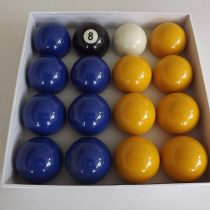 Homegames Pool Table Balls BLUE & YELLOW Pub UK 2" Inch Set