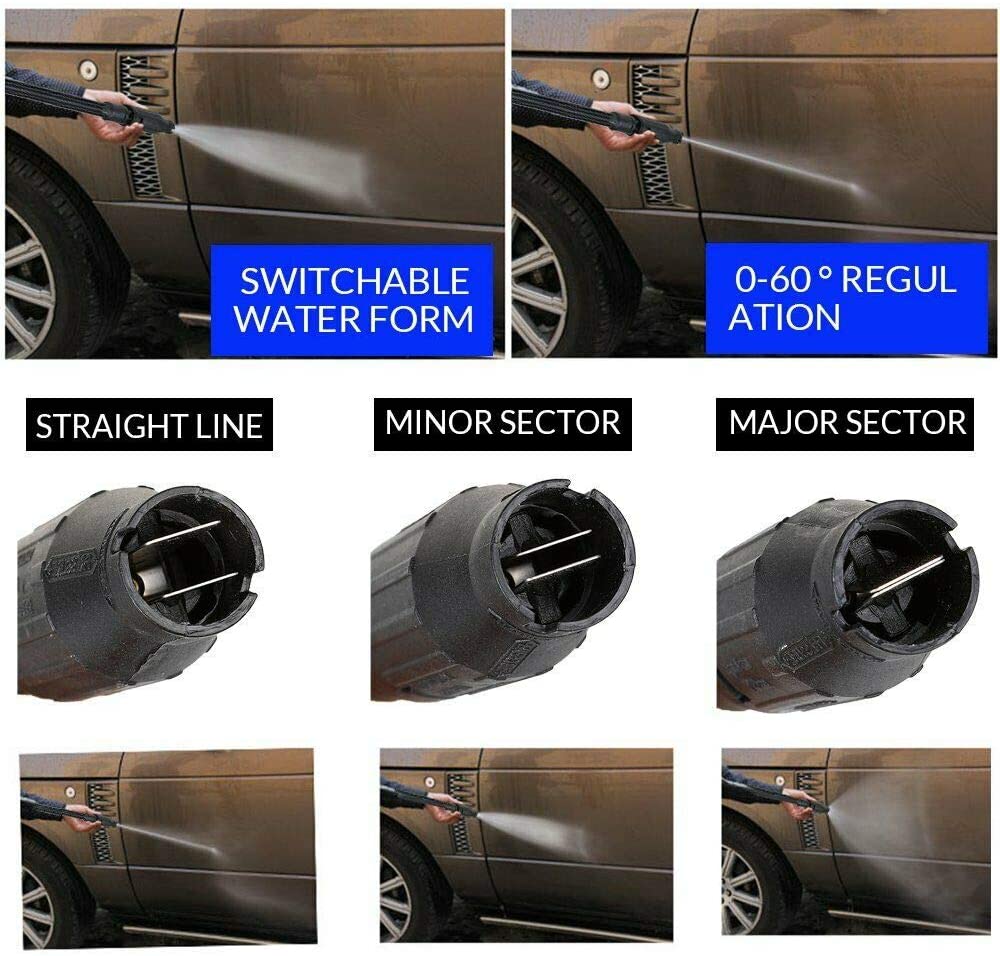 YUET High Pressure Washer Car Turbo Washer Dirt Jet Lance Spray Nozzle Blaster Cleaner Power Adjustable Nozzle Cleaning Accessories Kit for Karcher K2 K3 K4 K5 K6 K7 Kärcher Tool - Image 2