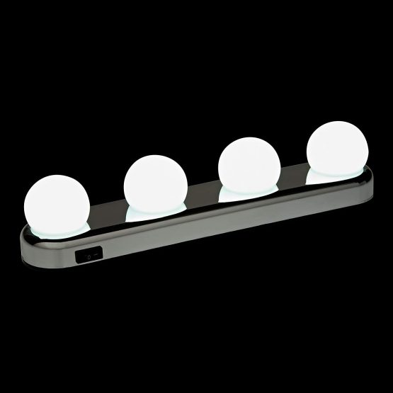 Global Gizmos 45709 LED Vanity Mirror Lights / Hollywood Style Makeup Mirror Lights / Suction Cups To Attach To Any Mirror / Battery Operated & Cordless / 30cm Length - Image 3