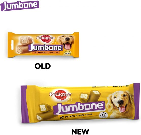 Pedigree Jumbone - Medium Dog Treats with Chicken and Lamb Flavour, 24 Chews, 180 g - Image 2