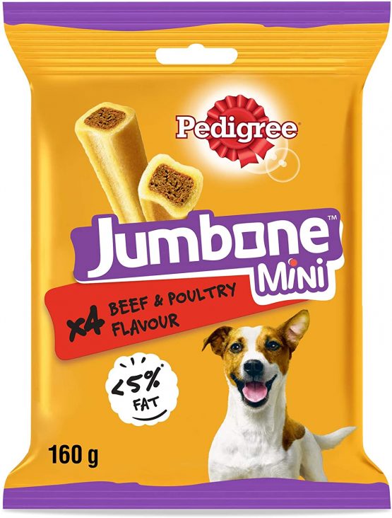 PEDIGREE Jumbone Small Dog Treats with Beef & Poultry 4 Chews Beef & Poultry(8 bags x4 bones total weight is 1.28kg))