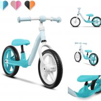 Lionelo Loe Turquoise Alex Children's Balance Bike up to 30 kg Saddle and Handlebar Adjustable 12 Inch EVA Foam Wheels Robust Construction Steering Angle Limiter EN 71 (Turquoise), Small