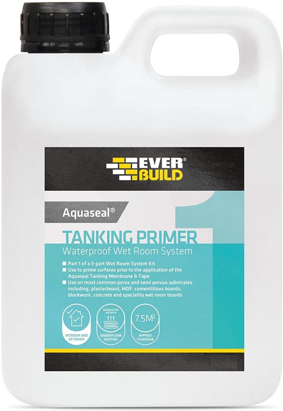 Everbuild Aquaseal Tanking Kit Waterproof Wet Room System, Large (Primer 1 Litre, Membrane 5 Litre, Tape 10 m) - Image 3
