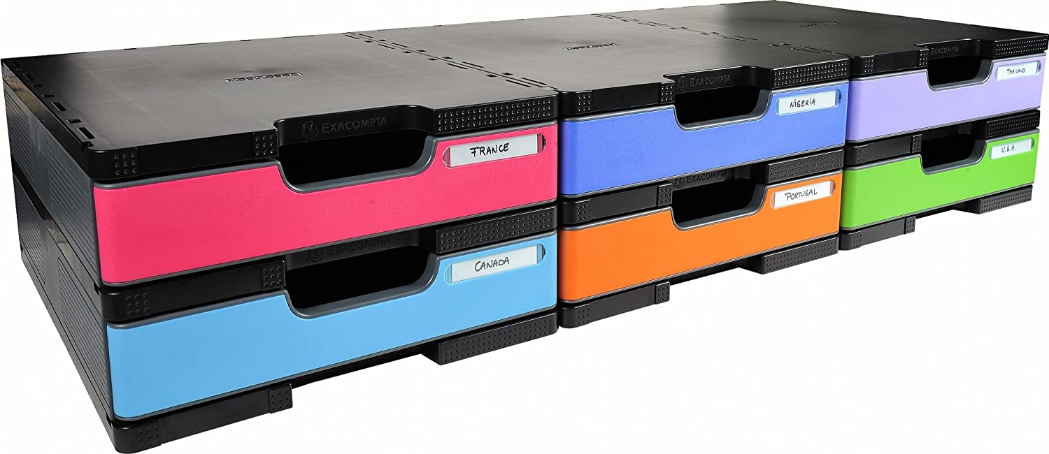 Exacompta, Ref 340714D, Modulodoc Set ECOBlack, Normal Cases, Suitable for A4+ Documents, Holds Up to 3kg - Image 3