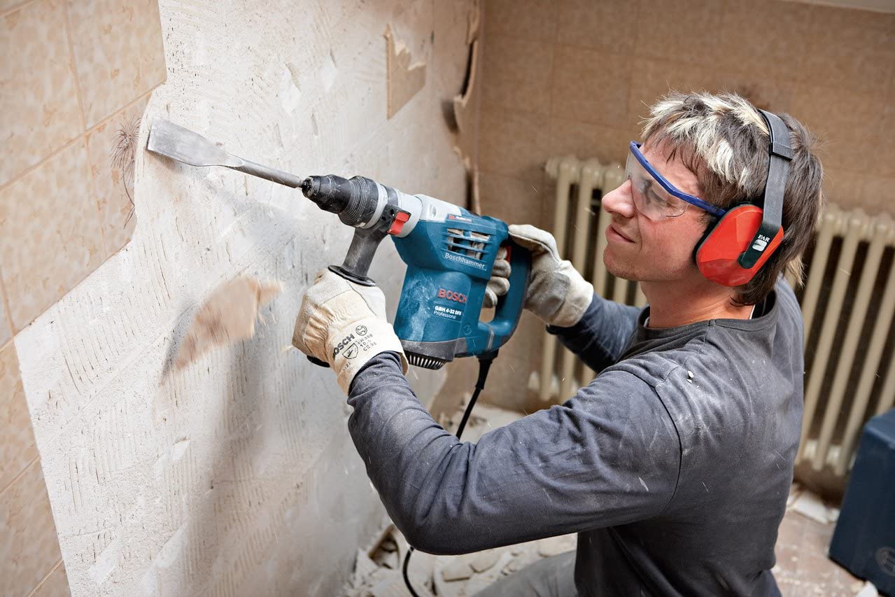 Bosch Professional GBH 4-32 DFR Corded 110 V Rotary Hammer Drill with SDS Plus, Navy Blue - Image 3