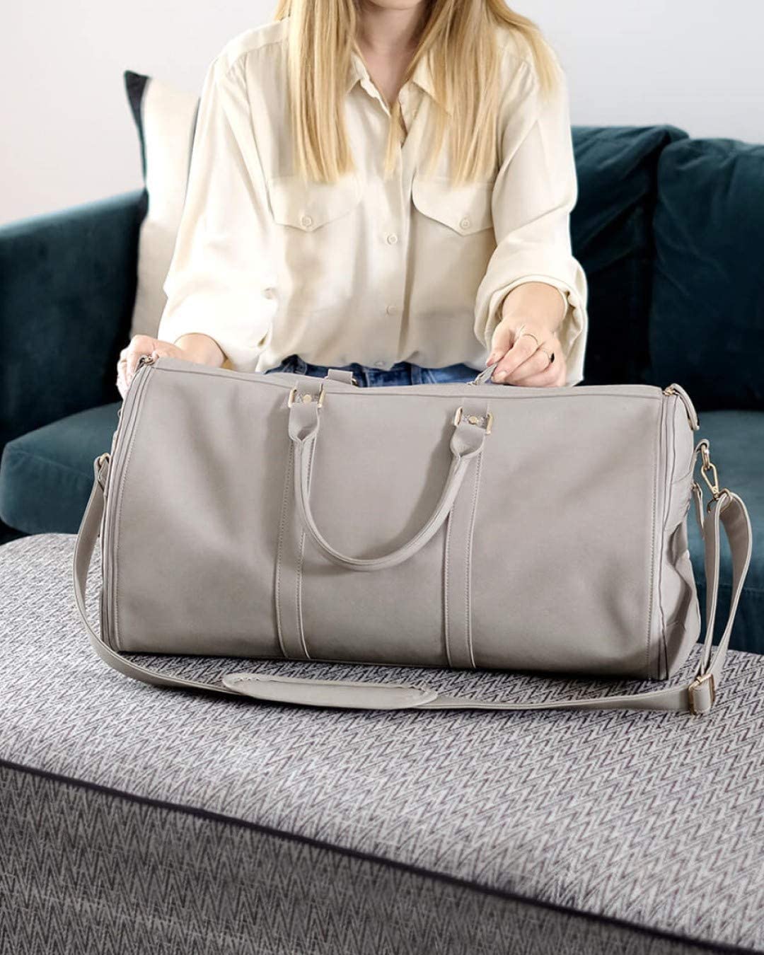 Stackers Taupe Zipped Garment Bag - Image 2