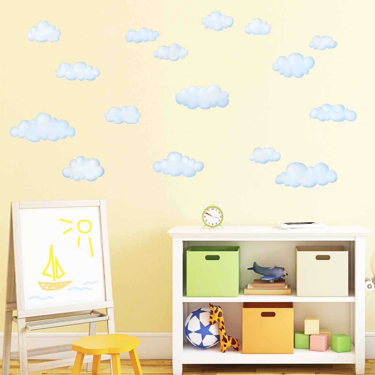 DECOWALL Clouds Wall Stickers Decals Peel and Stick Removable for Nursery Bedroom Living Room Art murals Decorations (DS9-1702) - Image 2