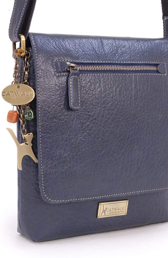 Catwalk Collection Handbags - Genuine Leather Messenger Bag with Long Shoulder Strap - Anti-Theft Crossbody Bag - Fits Tablet or iPad - ANJA - Image 4