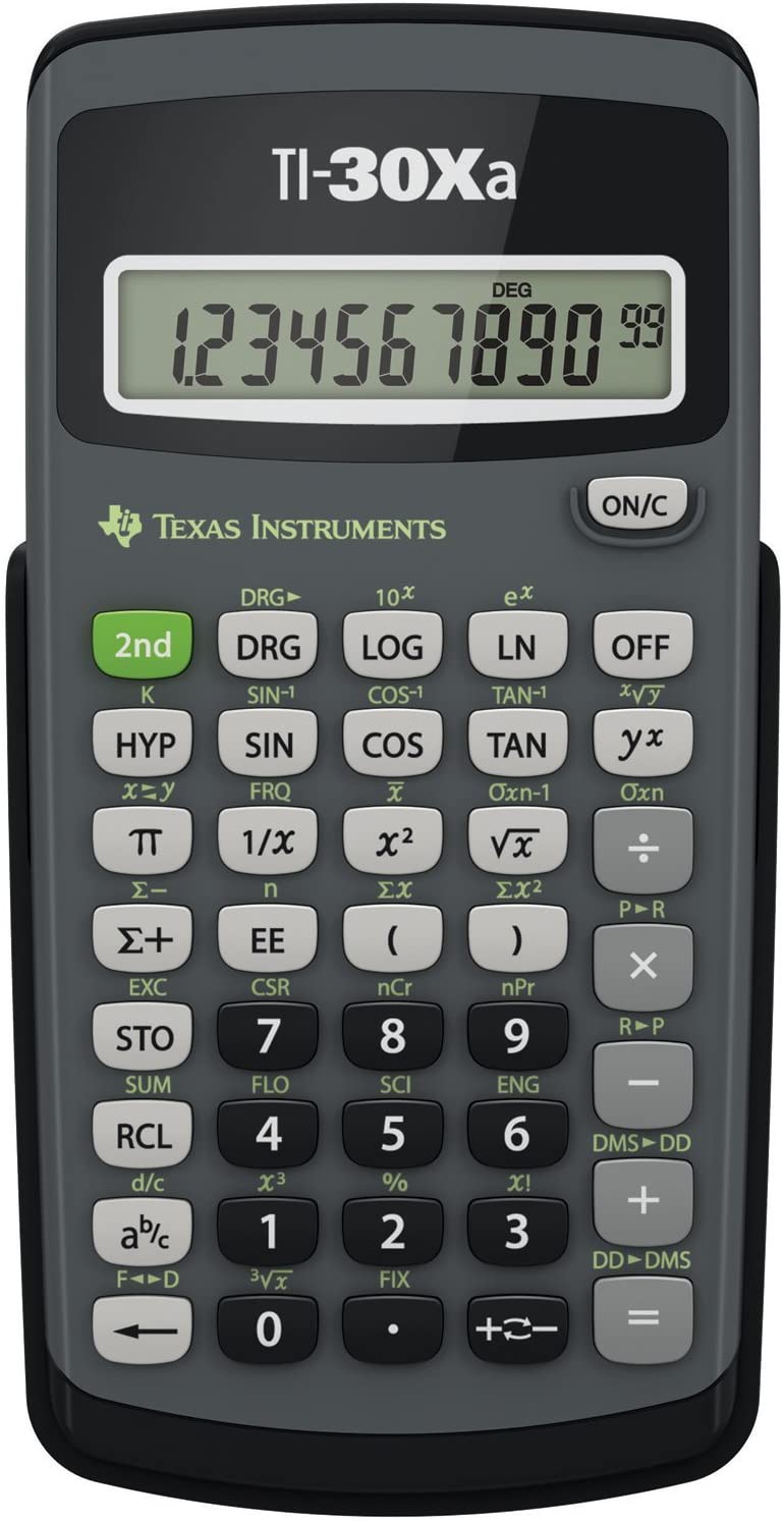 Texas TI30XA Scientific calculator, grey, 1-Pack