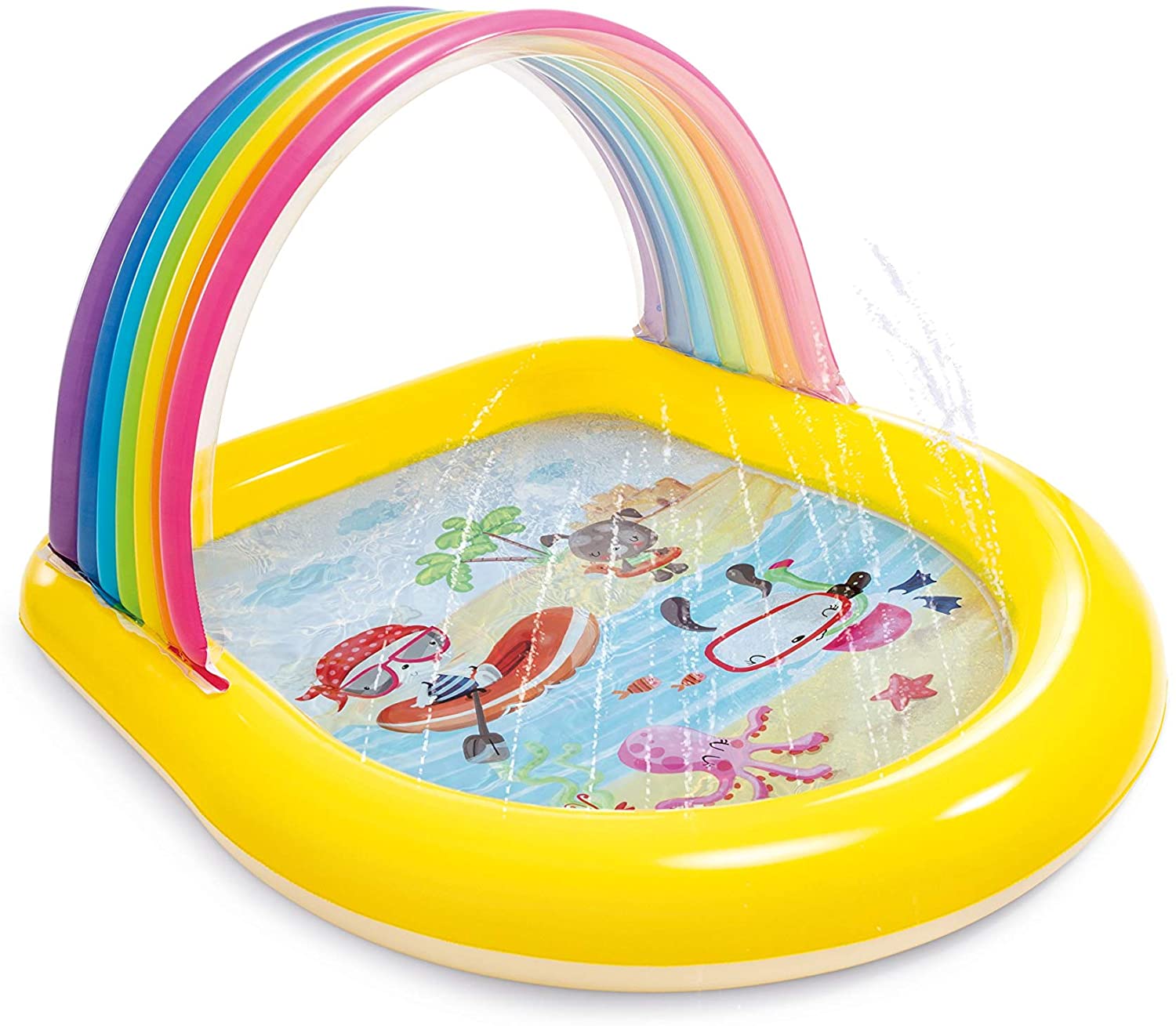 INTEX RAINBOW ARCH SPRAY POOL, Multi-coloured, cm