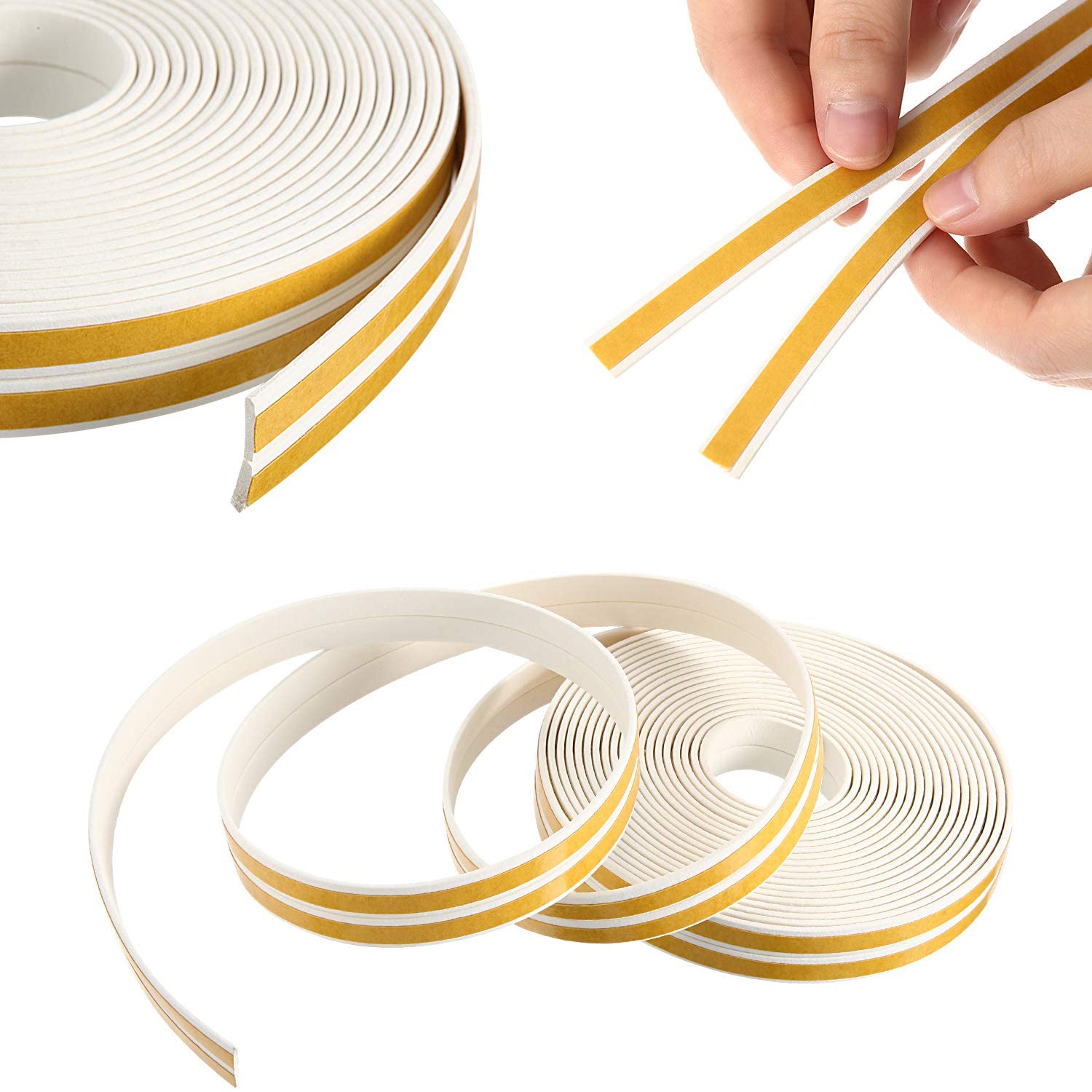 12 m Weather Strips Foam Tape Seal Strips Door Window Draught Excluder