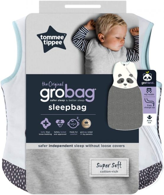 Tommee Tippee Baby Sleep Bag, The Original Grobag, Soft Cotton-Rich Fabric, 6-18m, 2.5 Tog, Pip the Panda - Image 3