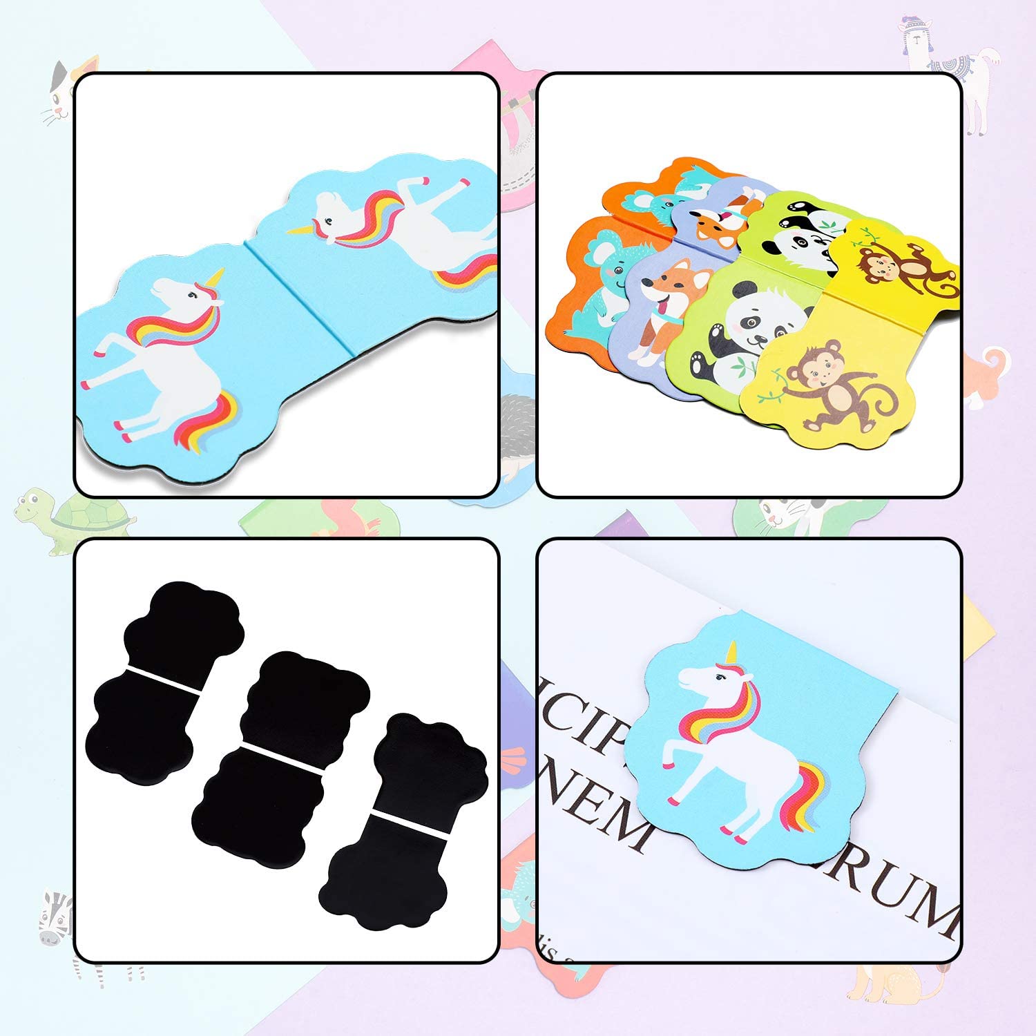 60 Pieces Cute Animal Magnetic Bookmarks Magnet Page Markers Cartoon Page Clips Bookmark for Student Office Reading Stationery Rewards Supplies - Image 3