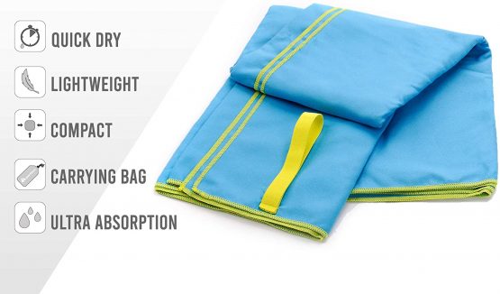 meteor Microfibre Towel Quick Dry Gym Pool Fitness Swimming Travel Camping Beach Yoga Pilates Bath Shower Absorbent Compact Lightweight Dry Men Women Kids Post-Bath Pet Drying 80 x 130 cm - Image 3