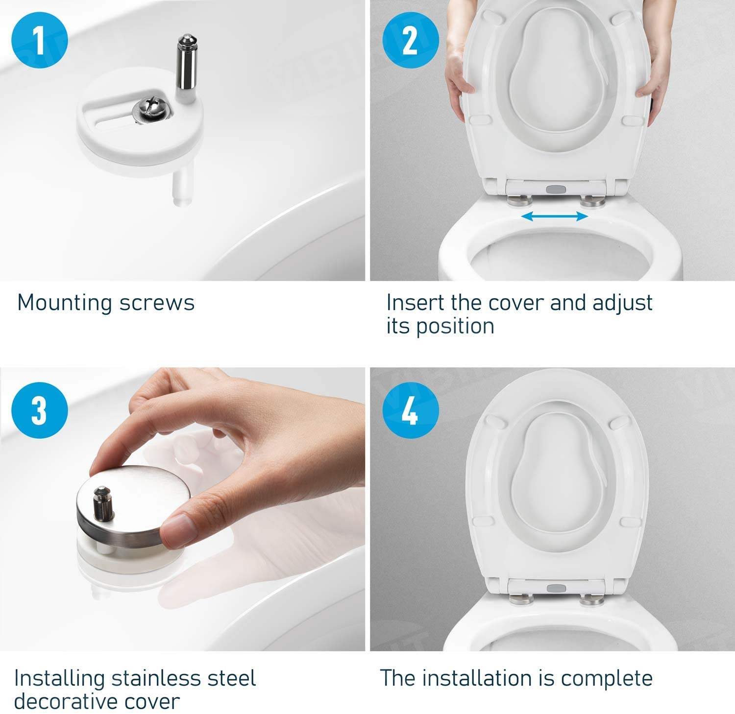 Soft Close Toilet Seat, VIBIRIT 2 in 1 AntiBacterial Heavy Duty Child