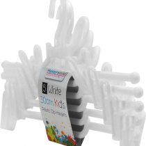 HANGERWORLD 20 White 30cm Childrens Plastic Top Coat Clothes Garment Baby Toddler Hangers.
