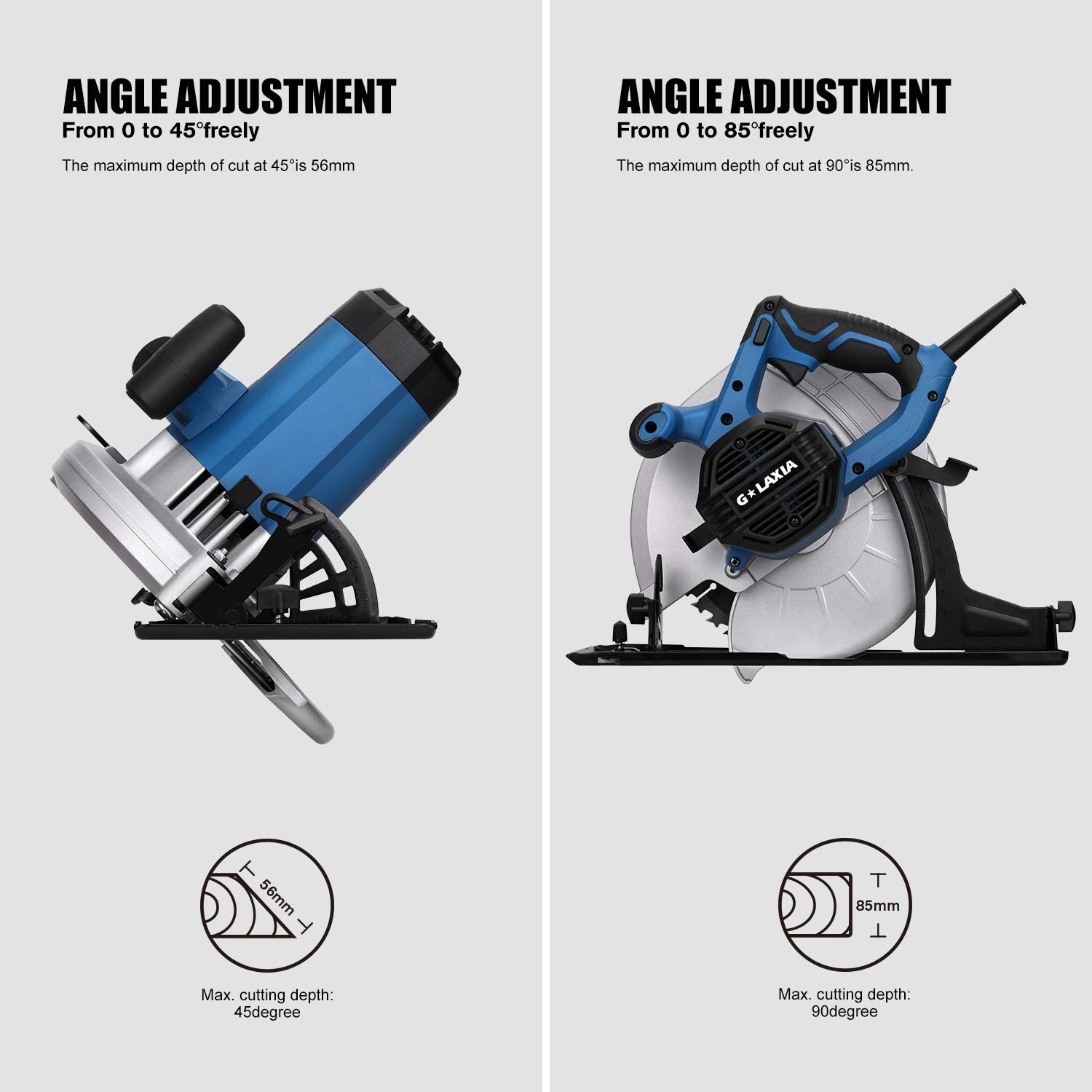 G LAXIA 2000W 4500RPM Circular Saw, 235MM Circular Saw Blade, Max