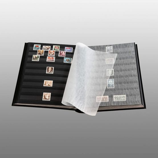 Prophila stockbook 60 black sides padded with slipcase red - Image 4